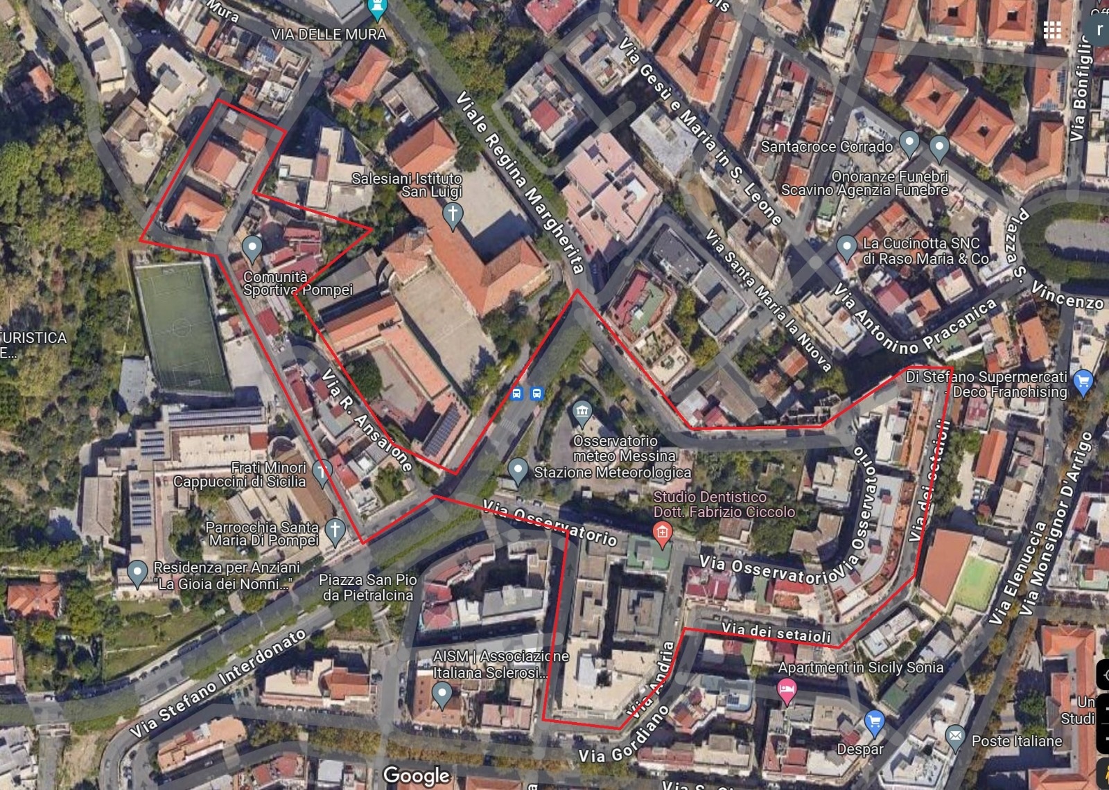 Area con gravi carenze di erogazione idriche via delle Mura, Setaioli e Osservatorio